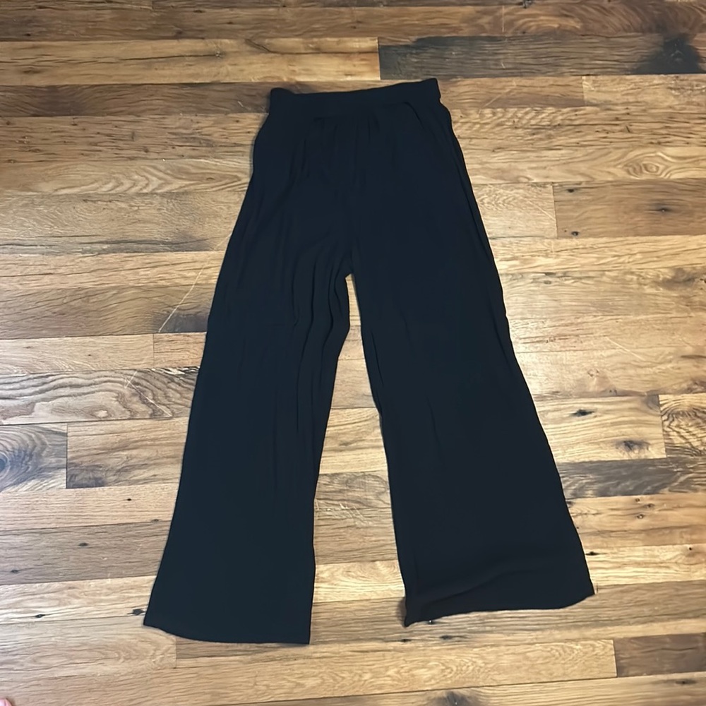 volcom, size M, black beach pants, boho granola girl, hippie pants, linen pants
